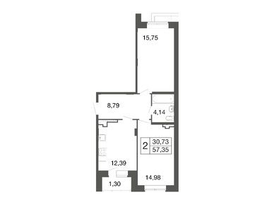Планировки двухкомнатные в ЖК «Времена года» (Апрелевка)