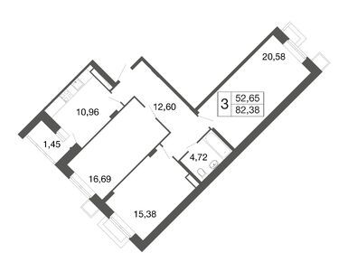 Планировки трехкомнатные в ЖК «Времена года» (Апрелевка)
