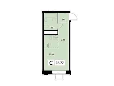 Планировки студии в ЖК «Каштановая Роща»