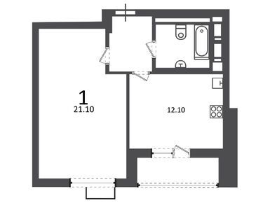 1-комнатная 41.30 кв.м, Жилой дом «Краснодонская ул., д. 50», 18 199 600 руб.
