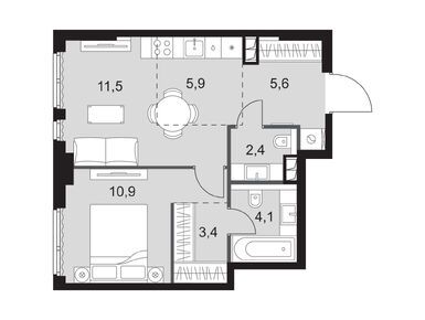 Планировки двухкомнатные в ЖК Sydney City (Сидней Сити)