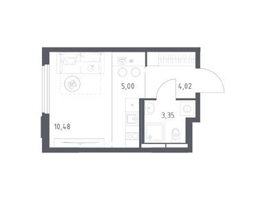 Планировки студии в ЖК «Космический квартал»
