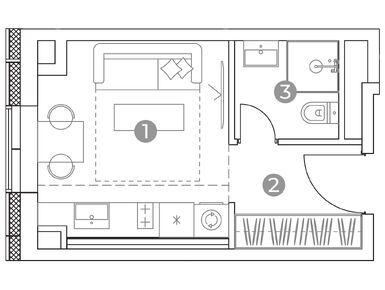 Планировки студии-апартаменты в «Эмоушн»