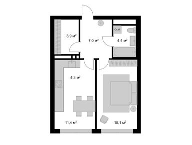 Планировки двухкомнатные в ЖК «Мытищи-Сити»