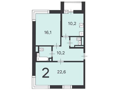2-комнатная 65.10 кв.м, Жилой дом «Тайнинская ул., д. 11», 17 368 680 руб.