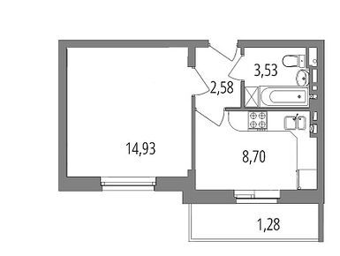 1-комнатная 31.02 кв.м, ЖК «Внуково Парк 2» (Зеленая Москва), 8 747 640 руб.
