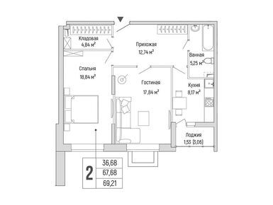 Планировки двухкомнатные в ЖК Riga Hills (Рига Хиллс)