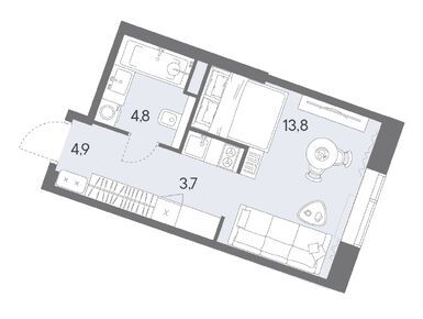 Студия 27.20 кв.м, ЖК «Родина Переделкино», 15 368 580 руб.