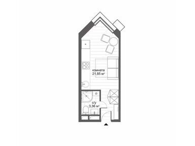 Студия 25.40 кв.м, МФК «Ситимикс Новокосино», 7 543 000 руб.