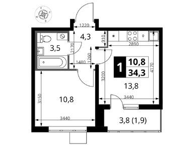 Планировки однокомнатные в ЖК «1-й Южный» (Первый Южный)
