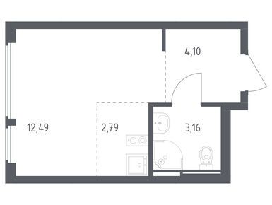 Планировки студии в ЖК «Остафьево»