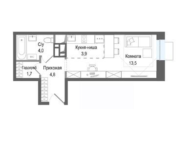 Студия 27.90 кв.м, ЖК «Киноквартал», 6 298 425 руб.