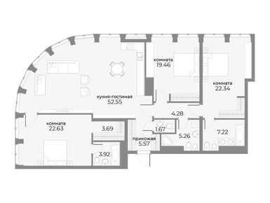 Планировки 4-к. апартаменты в Sky View (Скай Вью)