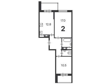 2-комнатная 53.70 кв.м, Жилой дом «Долгопрудная ал., д. 14, к. 1», 16 239 092 руб.