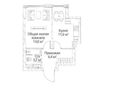 Планировки однокомнатные в ЖК «Сезар Силика»