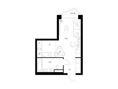 Студия 28.90 кв.м, Строгино 360, 18 074 060 руб.