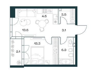 Планировки двухкомнатные в ЖК SHIFT (Шифт)