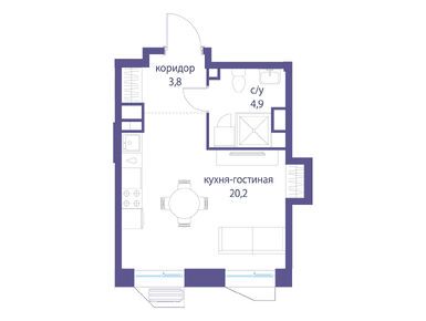 Планировки студии в Жилой квартал «Символ»