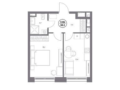 Планировки однокомнатные в ЖК «Адмирал»