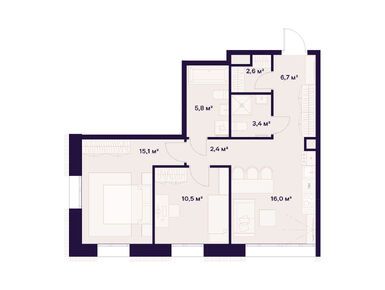 Планировки двухкомнатные в Квартал здоровой жизни «СОЮЗ»