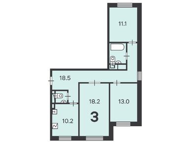 3-комнатная 76.60 кв.м, Жилой дом «Фонвизина ул., д. 7А», 26 189 540 руб.