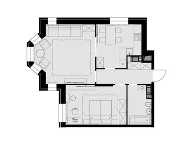 2-комнатная 62.30 кв.м, ЖК «Театральный квартал», 38 003 000 руб.