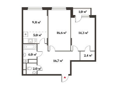 Планировки трехкомнатные в Миниполис «Восемь Кленов»