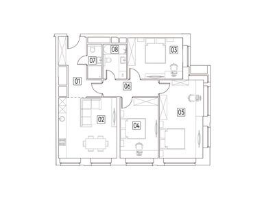Планировки 4-к. апартаменты в MainStreet (МейнСтрит)