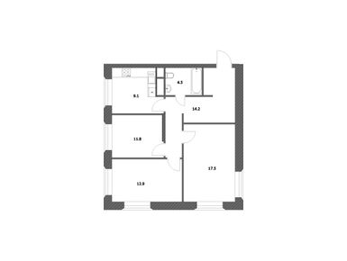 Планировки трехкомнатные в ЖК «Городские истории»
