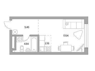 Студия 30.32 кв.м, ЖК «Тринити», 15 438 736 руб.