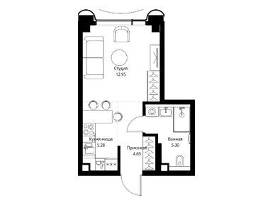 Планировки студии в ЖК МИRA (МИРА)