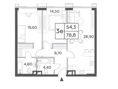 Планировки трехкомнатные в ЖК Will Towers (Вилл Тауэрс)
