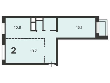 Планировки двухкомнатные в Жилой дом «Северная ул., д. 21, к. 1, 2, 3, 4»