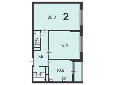 2-комнатная 68.80 кв.м, Жилой дом «Люблинская ул., д. 80, к. 7», 17 819 200 руб.