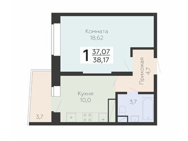 Планировки однокомнатные в ЖК «Онегин»