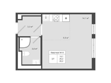 Студия 26.20 кв.м, ЖК «Яковлево», 6 772 700 руб.