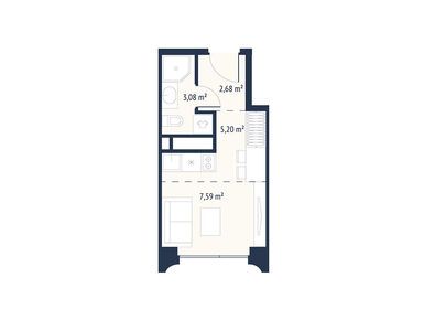 Планировки студии в ЖК «Первый Нагатинский»