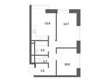 Планировки двухкомнатные в ЖК «Городские истории»