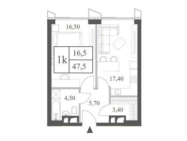 Планировки двухкомнатные в ЖК Will Towers (Вилл Тауэрс)