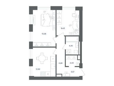 Планировки двухкомнатные в ЖК ULTIMAcity (Ультимасити)