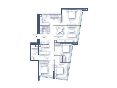 Планировки четырехкомнатные в ЖК «Дом Дау»