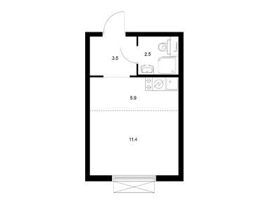 Планировки студии в Кольская 8