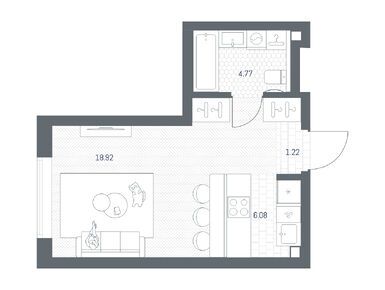 Студия 30.99 кв.м, ЖК TATE (Тейт), 19 673 729 руб.