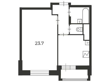 Планировки однокомнатные в Жилой дом «Ремизова ул., д. 11, к. 2»