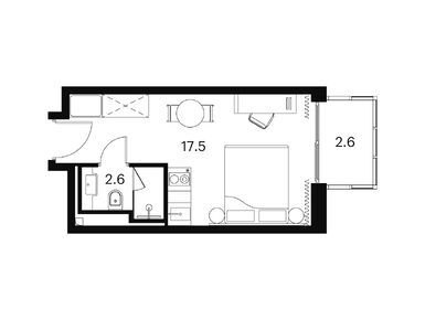 Планировки 1-к. апартаменты в «Аквилон Signal» (Аквилон Сигнал)