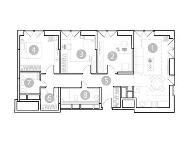 Планировки 4-к. апартаменты в «EVOPARK Сокольники» (ЭВОПАРК Сокольники)