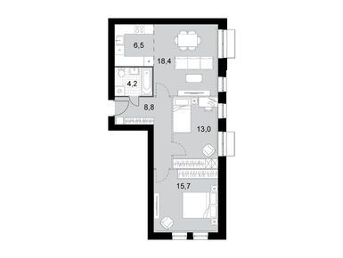 Планировки трехкомнатные в ЖК «Дубровицы клаб»