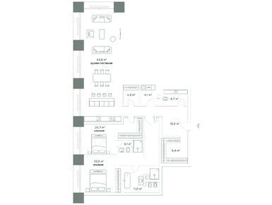 2-комнатные 171.00 кв.м, Комплекс особняков «Камергер», 326 000 000 руб.