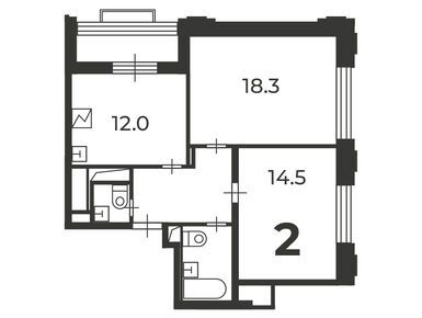 2-комнатная 57.10 кв.м, Жилой дом «Михалковская ул., д. 48, к. 4», 27 589 327 руб.