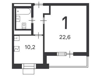 1-комнатная 40.90 кв.м, Жилой дом «Кедрова ул., д. 16, к. 3», 24 889 965 руб.